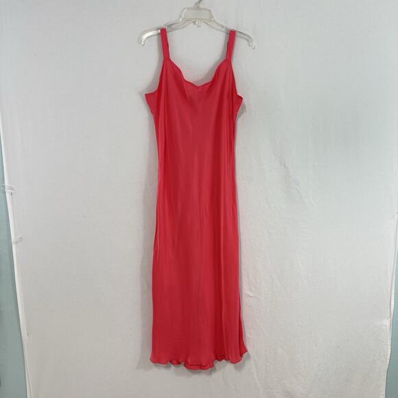 J. Crew Gwyneth Slip Dress Size 16 in Brilliant Papaya Cupro Blend Fairy NWT - Picture 2 of 12